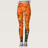 Oranje boom met Gepersonaliseerde Naam Leggings (Voorkant)