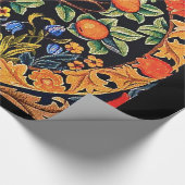 ORANJE BOOM MET GROENE LEZEN, STROMEN CADEAUPAPIER (Hoek)