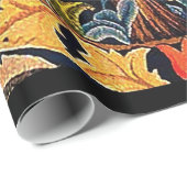 ORANJE BOOM MET GROENE LEZEN, STROMEN CADEAUPAPIER (Rol Hoek)