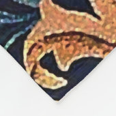 ORANJE BOOM MET GROENE LEZEN, STROMEN FLEECE DEKEN (Hoek)