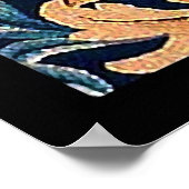 ORANJE BOOM MET GROENE LEZEN, STROMEN POSTER (Hoek)