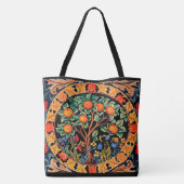 ORANJE BOOM MET GROENE LEZEN, STROMEN TOTE BAG (Achterkant)