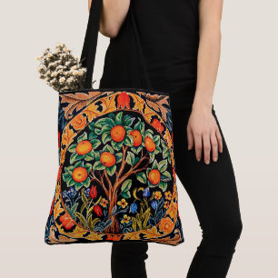 ORANJE BOOM MET GROENE LEZEN, STROMEN TOTE BAG
