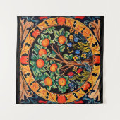 ORANJE BOOM MET GROENE LEZEN, STROMEN WANDKLEED (Voorkant)