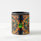 ORANJE BOOM MET GROENE LEZEN, VLOEISTJES MOK (Midden)