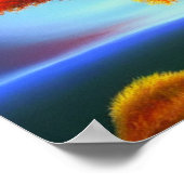 Oranje Boom op een Poster Cliffside (Hoek)