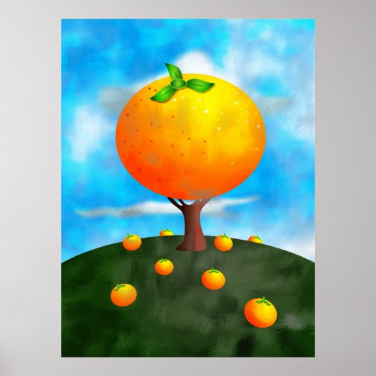 Oranje boom poster (Voorkant)