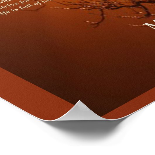 Oranje boom poster (Hoek)