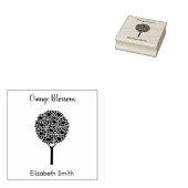 Oranje boom rubberstempel (Gestempeld)