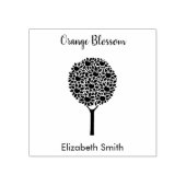 Oranje boom rubberstempel (Afrduk)