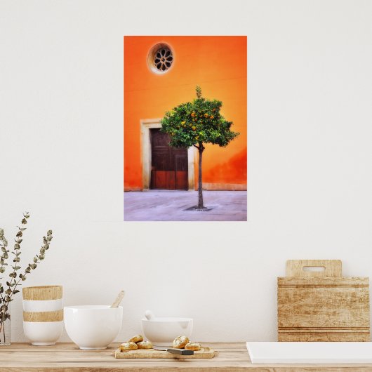 Oranje boom Zeer  Poster (Keuken)