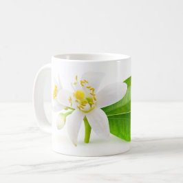 Oranje boombloemen koffiemok
