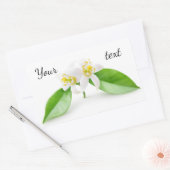 Oranje boombloemen rechthoekige sticker (Envelop)