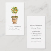 Oranje boomcitrustopiaire landschapsarchitectuur visitekaartje (Voorkant / Achterkant)