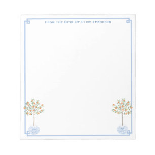 Oranje boomdesk van Elegant Lady's Chinoiserie Notitieblok