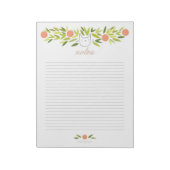 Oranje boomkat XL-laptopblok Notitieblok (Linkerzijde)