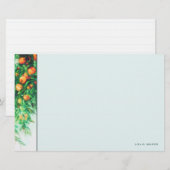 Oranje boomtak Waterverf Opmerking Kaart lijnen (Voorkant / Achterkant)