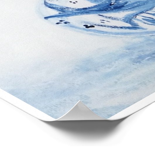 Oranje boomtopiary Blue Ginger Jar Art Print (Hoek)