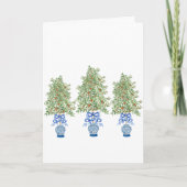 Oranje boomtopiary Blue Ginger Jar Card Kaart (Voorkant)