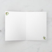 Oranje boomtopiary Blue Ginger Jar Card Kaart (Binnen)