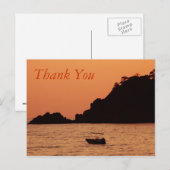 oranje boot op zee dank je postkaart (Voorkant / Achterkant)