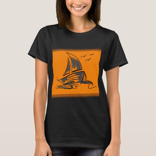 oranje boot t-shirt (Voorkant)
