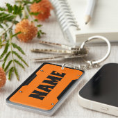 Oranje Bord  naam Sleutelhanger (Voorkant Rechts)