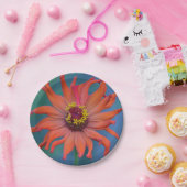 Oranje Bord Zinnia Papier (Feest)