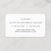 Oranje bosje visitekaartje (Achterkant)