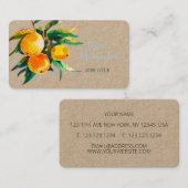 Oranje bosje visitekaartje (Voorkant / Achterkant)