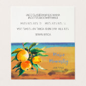 Oranje bosje visitekaartje (Buitenkant ongevouwen)