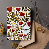 Oranje Botanisch Ik hou van je moeder Moederdag Feestdagenkaart