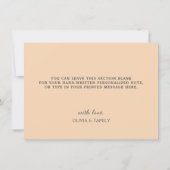 Oranje Botanische Bloemen Dank u kaart (Achterkant)