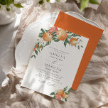 Oranje Botanische Citrus Modern Wedding Invitation Kaart<br><div class="desc">Deze schattige uitnodiging zal klaar zijn om naar je toekomstige gasten te sturen wanneer je het aanpast!</div>
