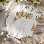 Oranje Botanische Citrus Modern Wedding Invitation Kaart<br><div class="desc">Deze schattige uitnodiging zal klaar zijn om naar je toekomstige gasten te sturen wanneer je het aanpast!</div>