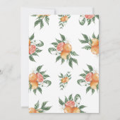 Oranje Botanische Citrus Modern Wedding Invitation Kaart (Achterkant)