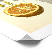 Oranje botanische print (Hoek)