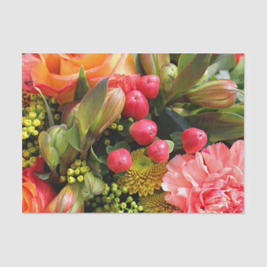 Oranje Bouquet Tissuepapier (Voorkant)