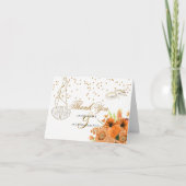 Oranje Bouquet-ventilator - Hartelijk dank Bedankkaart (Voorkant)