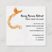 *~* Oranje Bourgogne Phoenix Ring Red Fire Vierkante Visitekaartje (Achterkant)