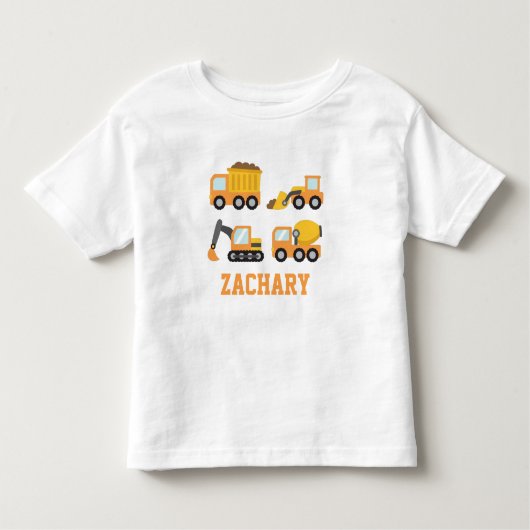 Oranje bouwvoertuigen Kinder, op maat gemaakt Kinder Shirts (Voorkant)