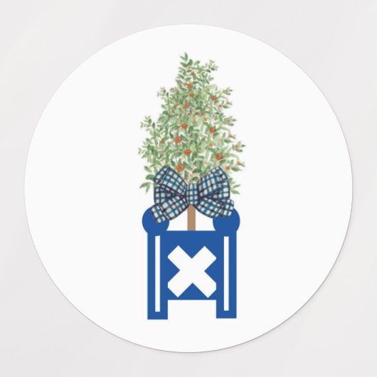 Oranje bovengronds boomgaard tuinbouwbedrijf labels (Design 2)