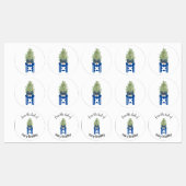 Oranje bovengronds boomgaard tuinbouwbedrijf labels (Vel)