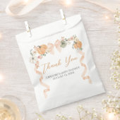 Oranje Bow Pumpkin Baby shower Bedankzakje (Geknipt)