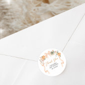 Oranje Bow Pumpkin Baby shower Ronde Sticker