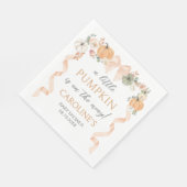 Oranje Bow Pumpkin Baby shower Servet (Hoek)