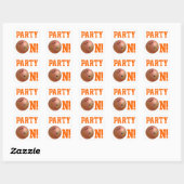Oranje Bowling Ball Party over Sticker (Vel)
