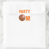 Oranje Bowling Ball Party over Sticker (Tas)