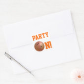 Oranje Bowling Ball Party over Sticker (Envelop)