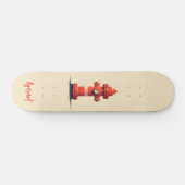 Oranje brandkraan persoonlijk skateboard (Horizontaal)